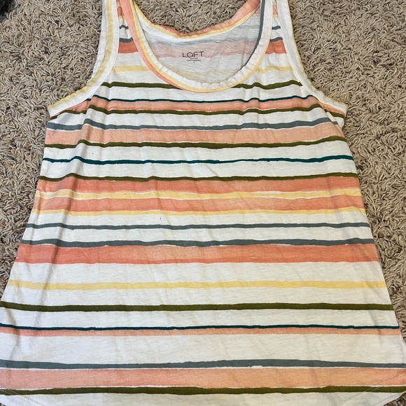 Women’s size S Loft striped tank top. - Picture 1 of 3